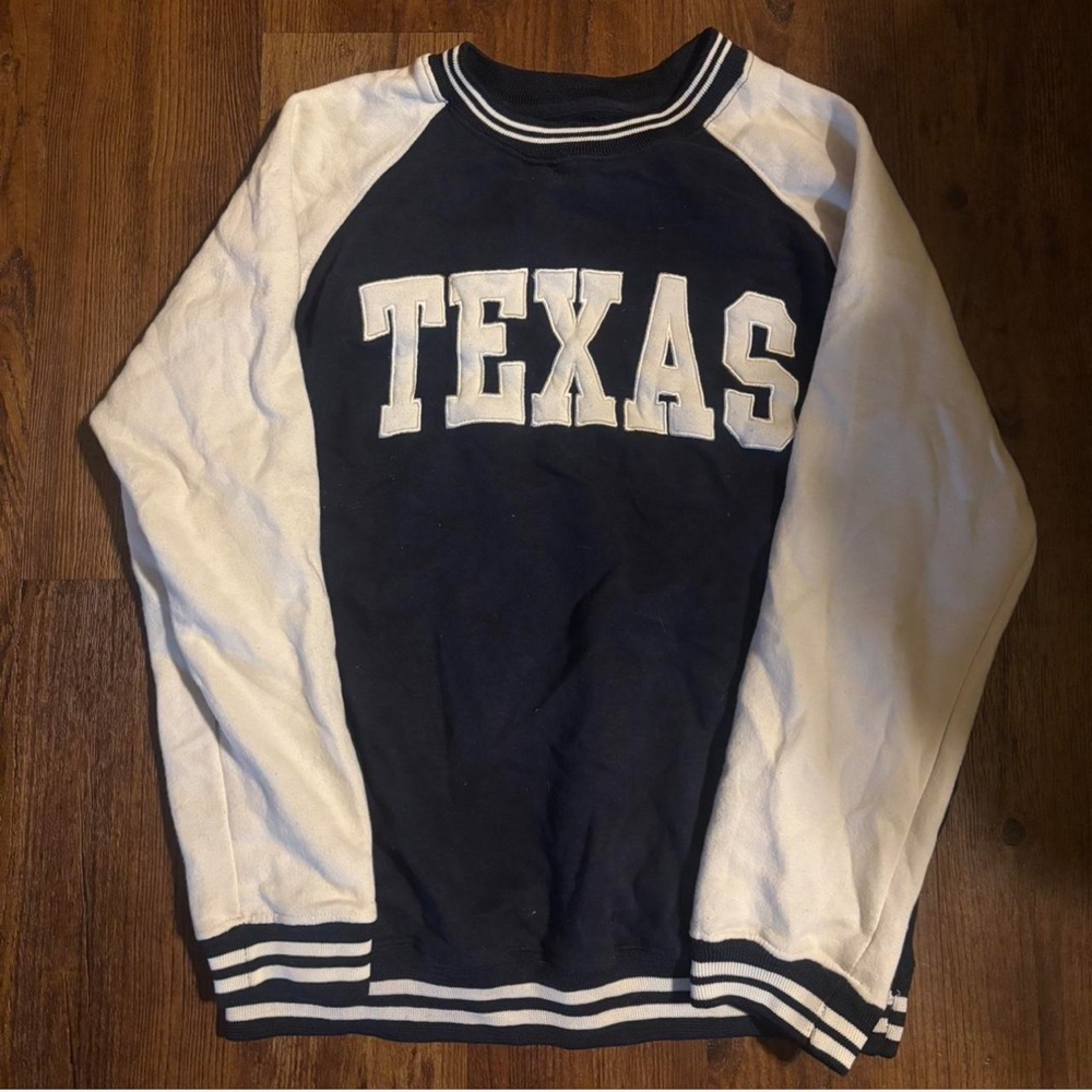 Texas Navy and White Sweater